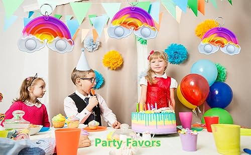 Miniatura 4 de Paquete de 20 mini juguetes para ansiedad con diseño de arcoíris, para autismo, fiesta de cumpleaños, regalos para la escuela, el aula, adultos y