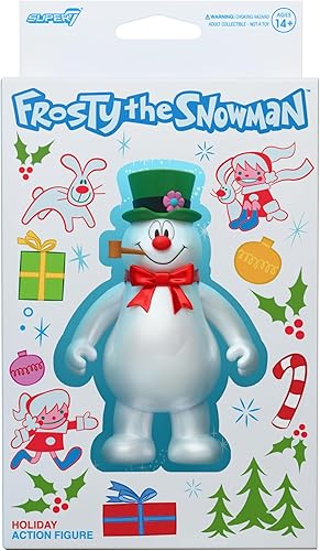 Super7 Frosty The Snowman Figuras de reacción Wave 02 Frosty The Snowman Inspirado en caja de dulces Figura de acción