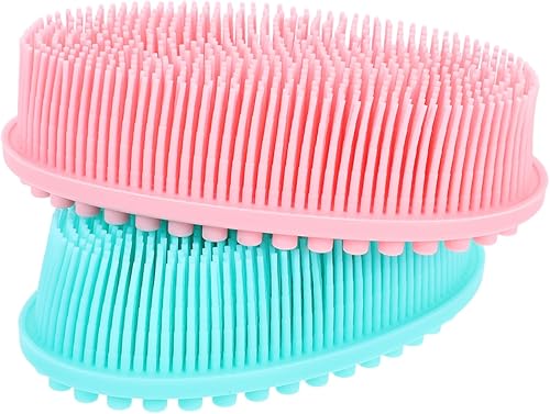 NOLITOY Cepillo de baño suave para limpieza de la piel, 2 piezas, promueve el desarrollo sensorial, la unión emocional para una estimulación táctil