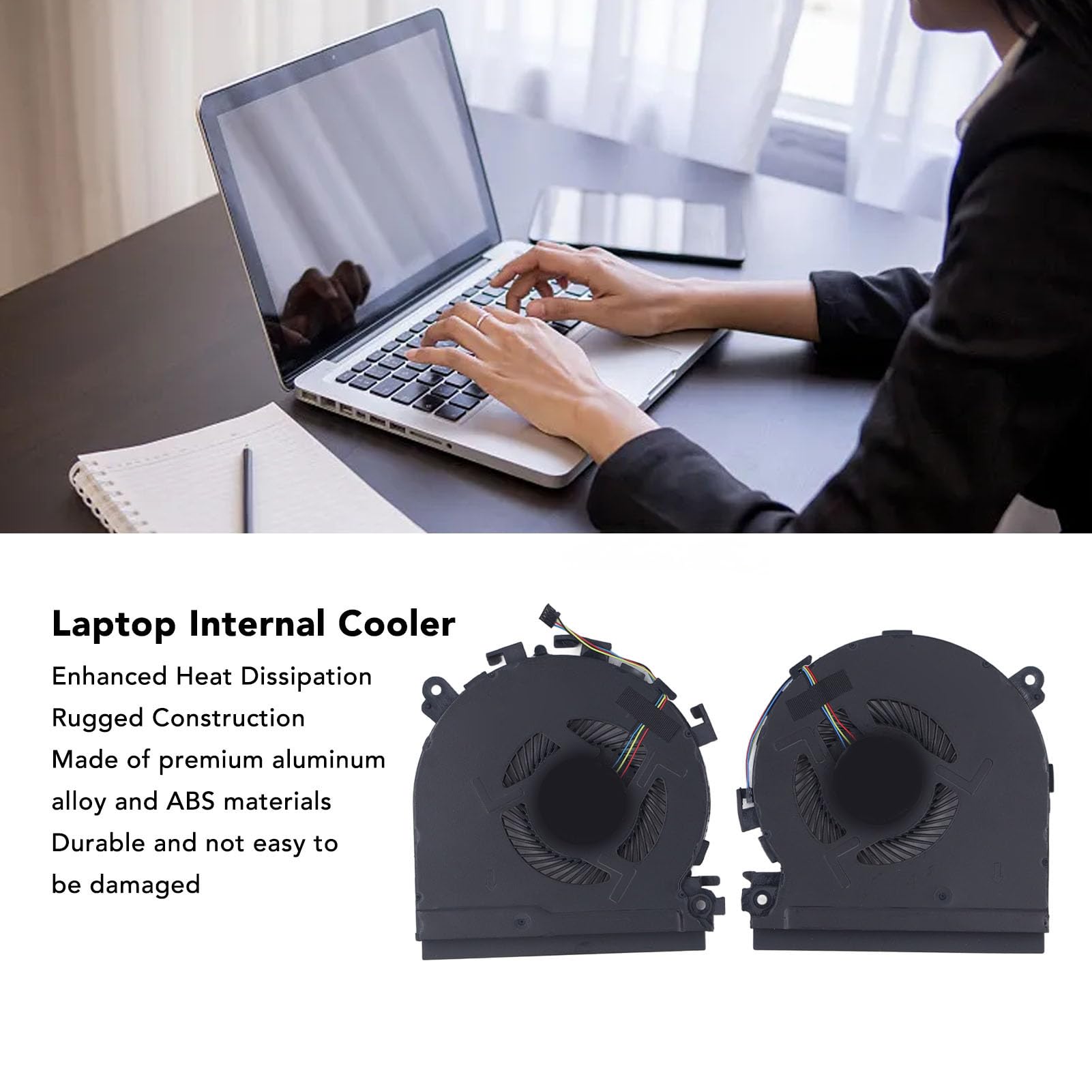 Ventilador de refrigeración de repuesto para portátil Spectre X360 15 Ch000 15t Ch000 NS75C00 de 15 pulgadas, ventilador de refrigeración interno, enfriador ABS de aleación de (CPU and GPU)