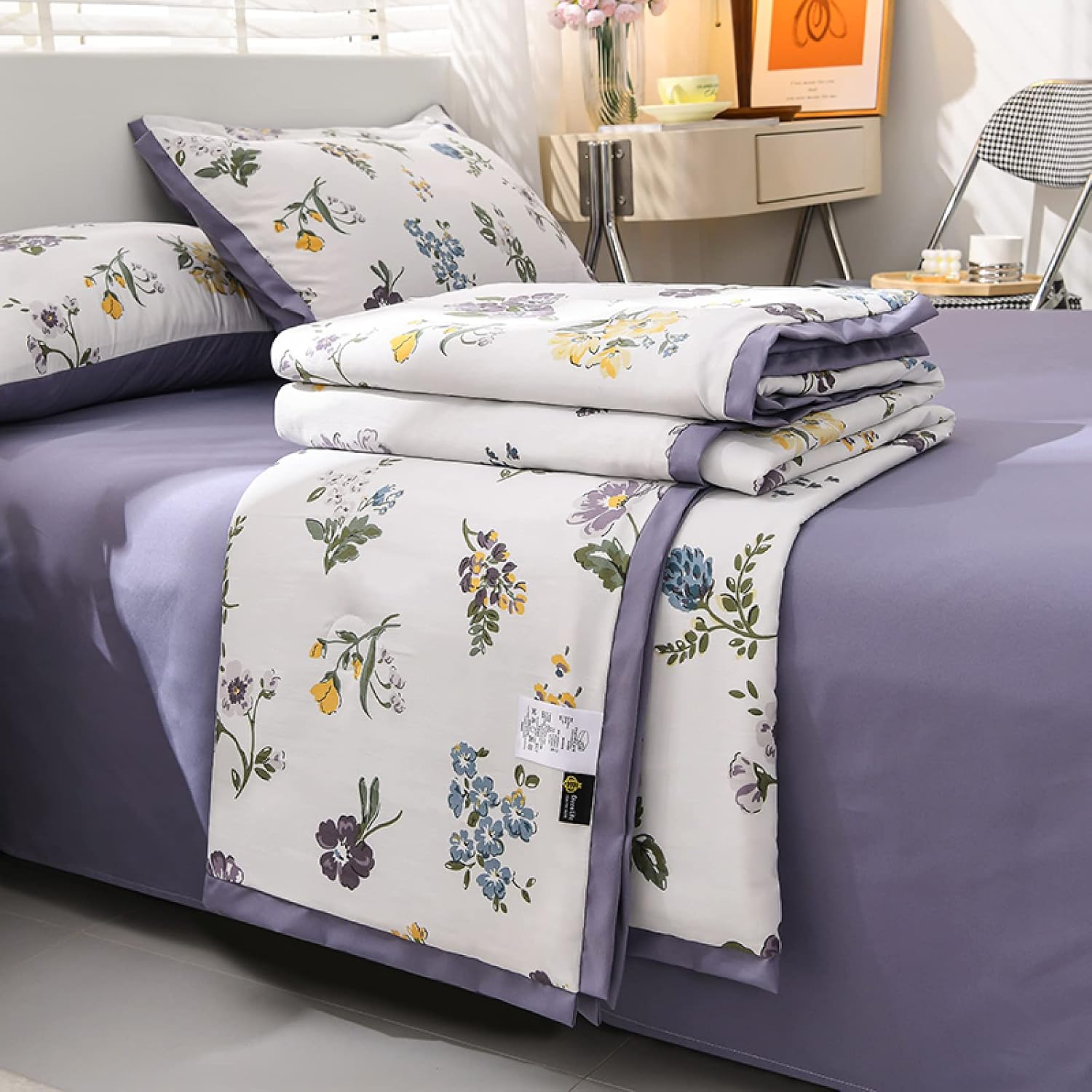 Duvet Single Double Duvet 13.5 TOG Pleated Duvet Double Soft Duvet All Season King Size Duvet Cool Blanket Soft Down Alternative Duvet (G King quilt200x230cm+Pillowcase*2)