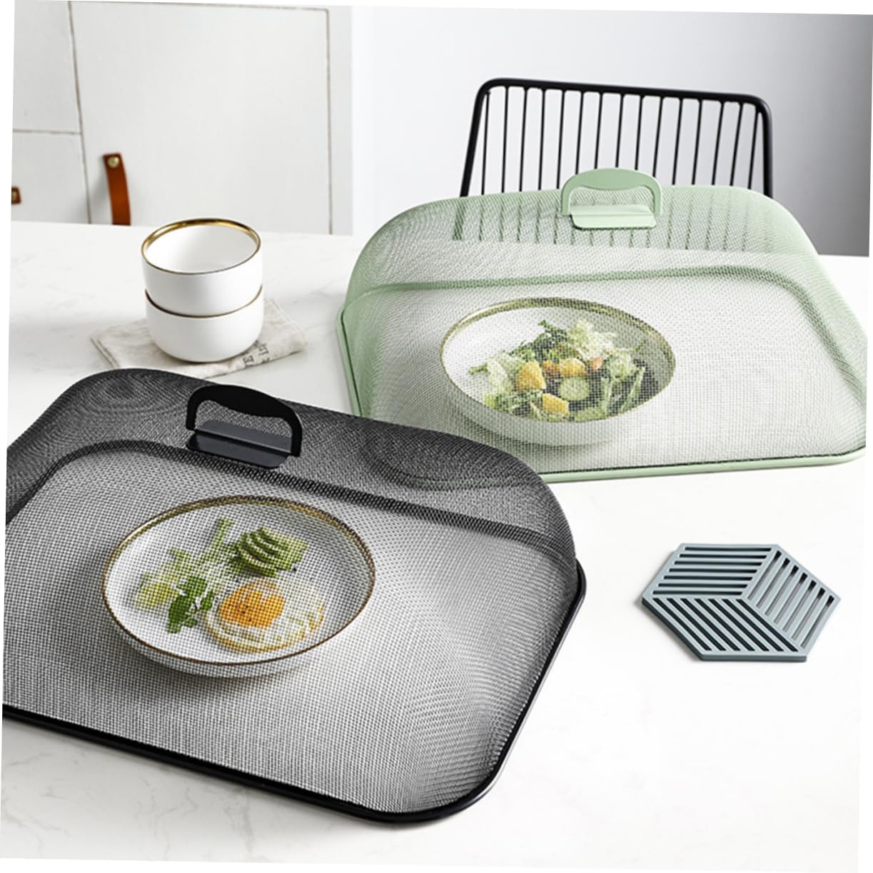 PRETYZOOM Mesh Food Cover Wire Mesh Screen Fly Vegetable Cover Iron Food Umbrella Kitchen Supply