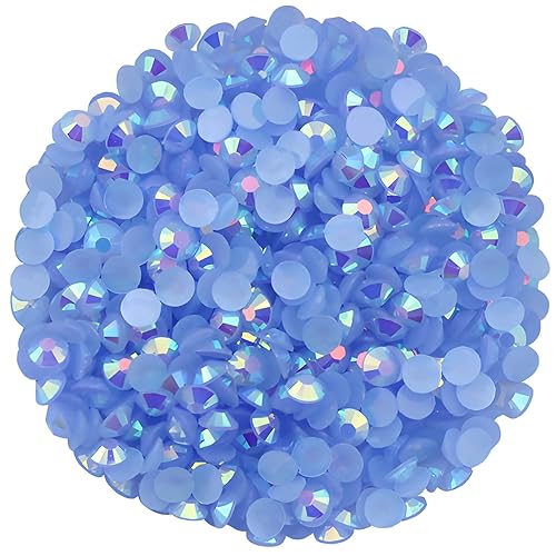 4500 diamantes de imitación SS12 de 0.118 in AB con parte trasera plana para uñas, arte, manualidades, gemas redondas de brillo, cristales para