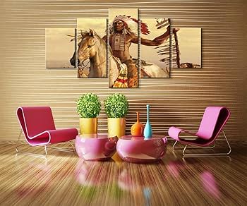 Amazon.co.jp: 5ピース ネイティブアメリカン装飾 インディアン