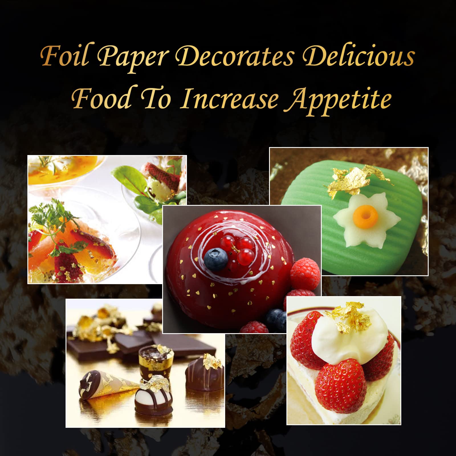 Foglie Oro Commestibili Per Decorazione Torte - Con Pinzetta Per Pasticceria Artigianale - Foto 6