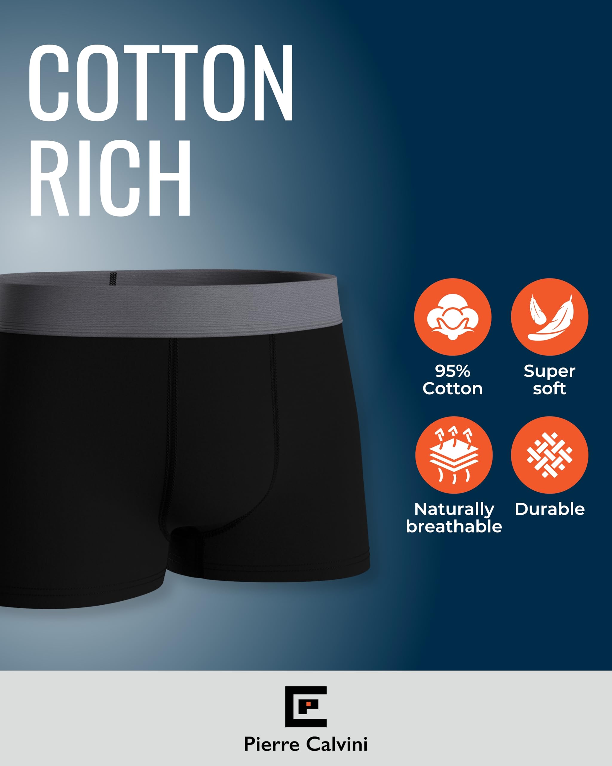 Pierre Calvini Boys Boxers (6/12 Pack) – Soft & Breathable Cotton Boys Boxer Shorts – Durable, Breathable & Anti-Chafing Cotton Boxer Shorts – Comfortable, Multipack Kids Boxers (Ages 5-13) — view 5