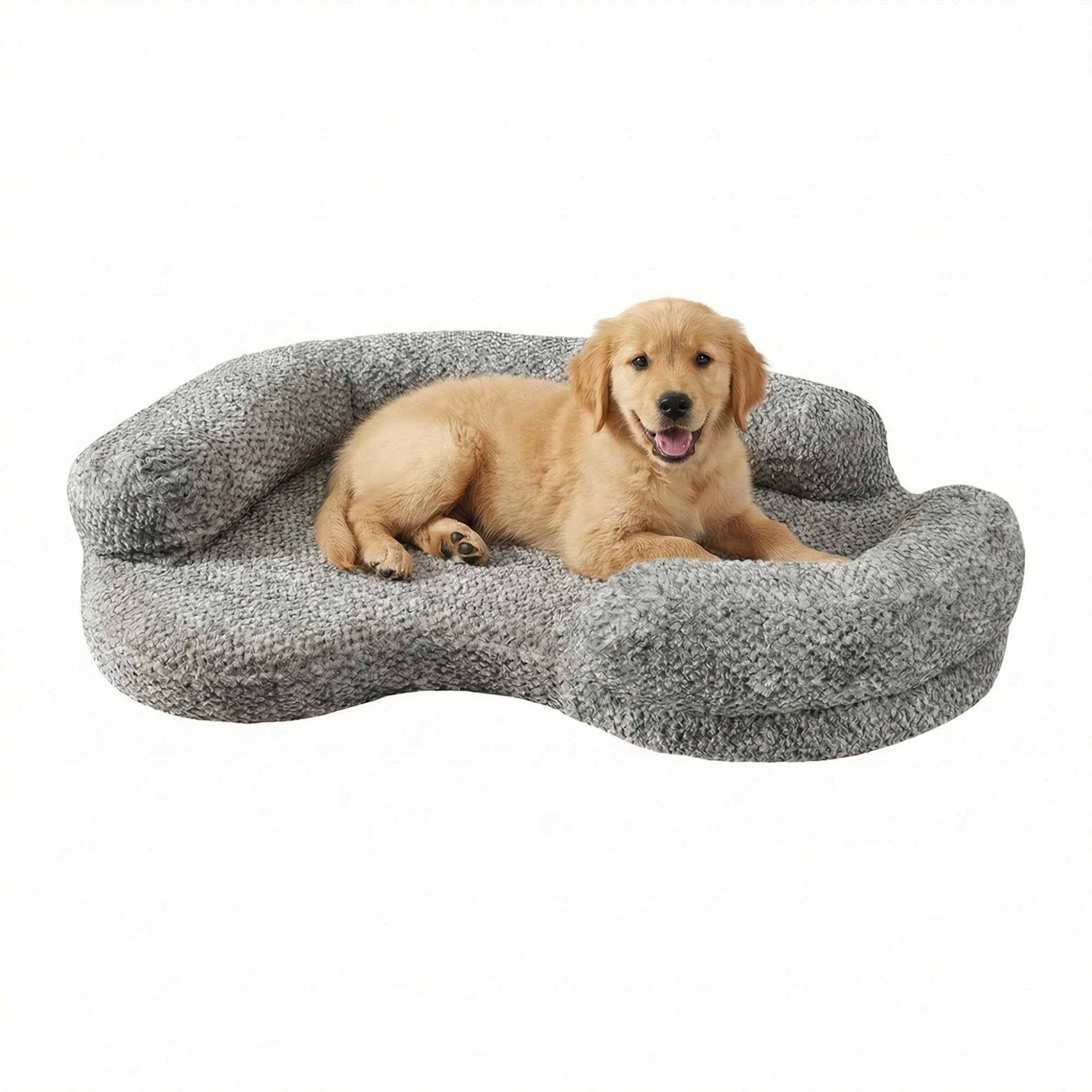 DogTender Orthopedic Memory Foam Dog Bed for Small Dogs - Washable & Waterproof & Removable Cover - Round Calming Dog Bed for Anxiety Relief(35 x 24 x 8 Inch)
