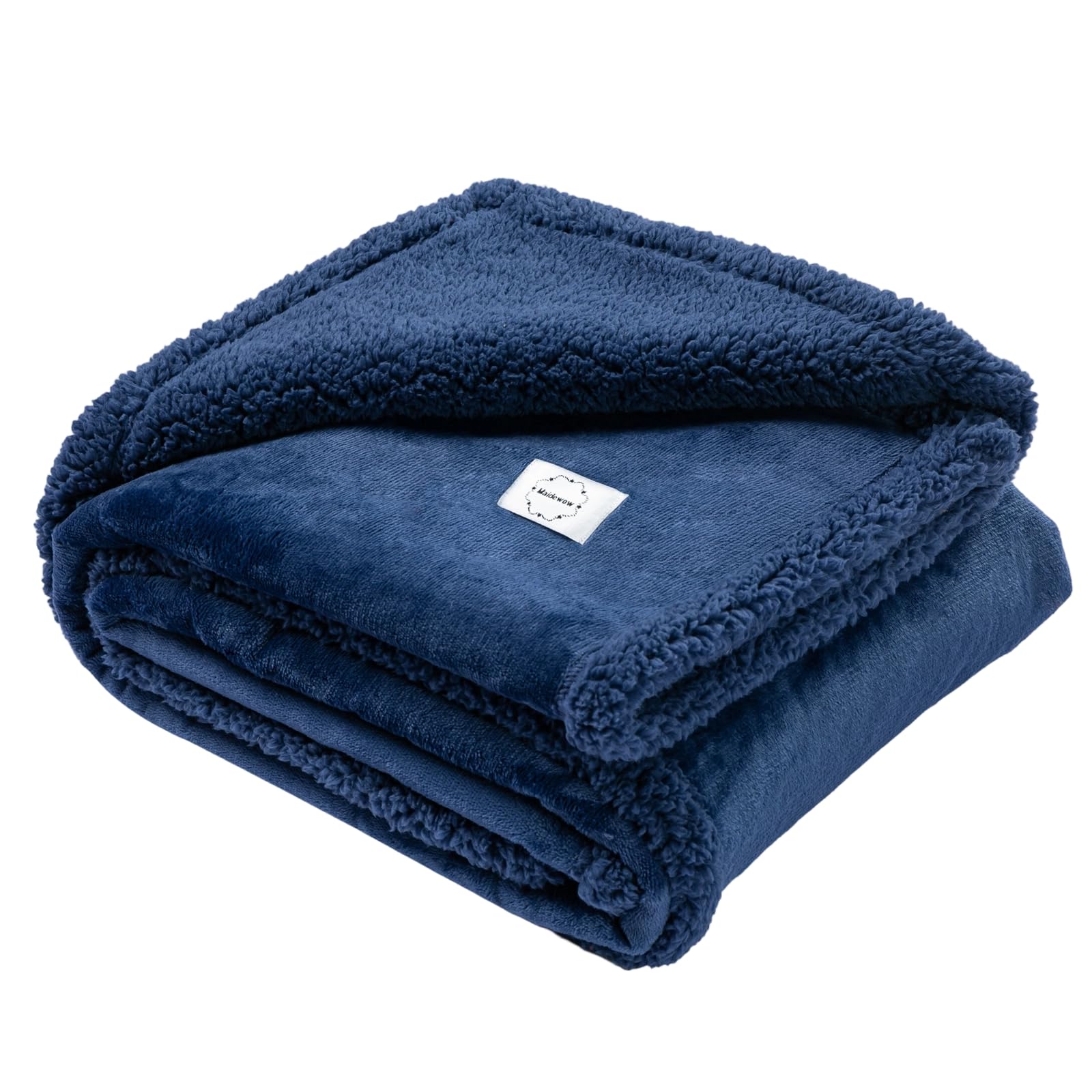 Waterproof Dog Throw Blanket Reversible Pet Fleece Blankets Bed Cover Dark Blue Puppy Blankets Leakproof Sofa Couch Washable Cover Cat Pet Blanket for Warm-Navy Blue,S-40x28in