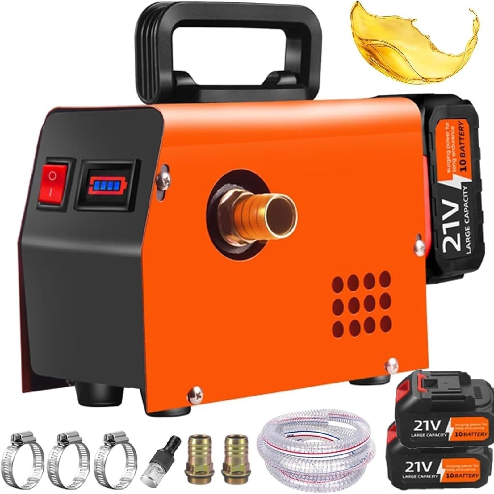 Pompe de transfert de carburant 850W haute aspiration pour liquides visqueux