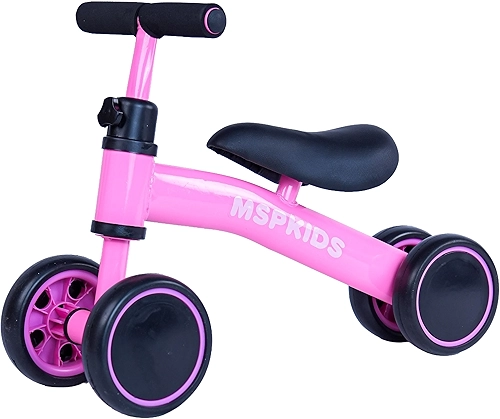 Bicicleta de Equilíbrio para Crianças, 4 Rodas, Ideal para Futuros Ciclistas, Bicicleta sem Pedal