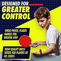 Vista 4 de NIBIRU SPORT Professional Ping Pong Paddle Sets - 2 Player or 4 Player Table Tennis Paddles, Retractable Net, Pingpong Balls and Carry Bag Storage