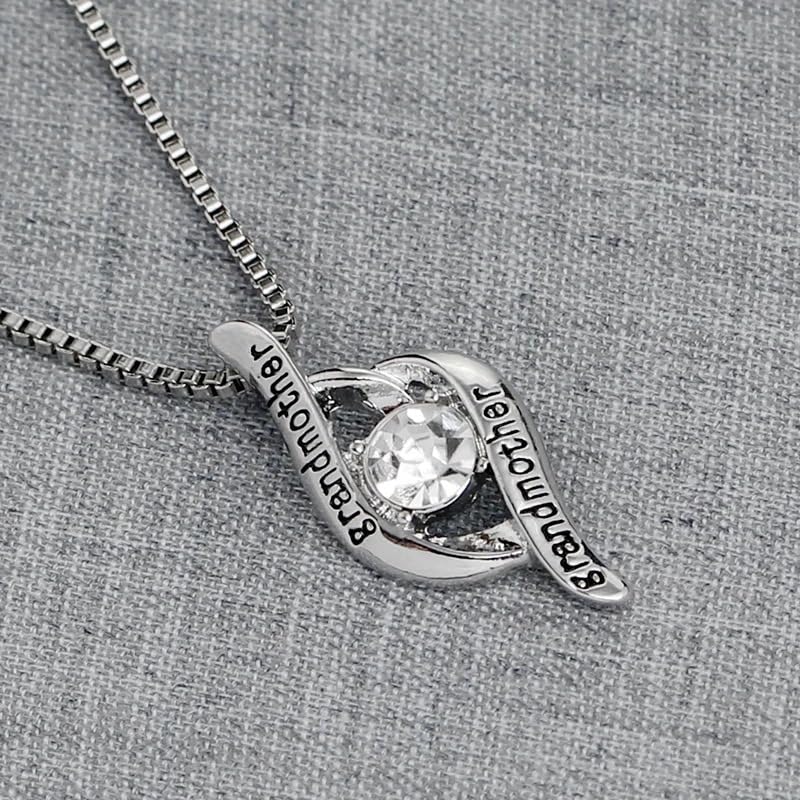 Pierre de naissance grand-mère sur collier argent 925 inaltérable
