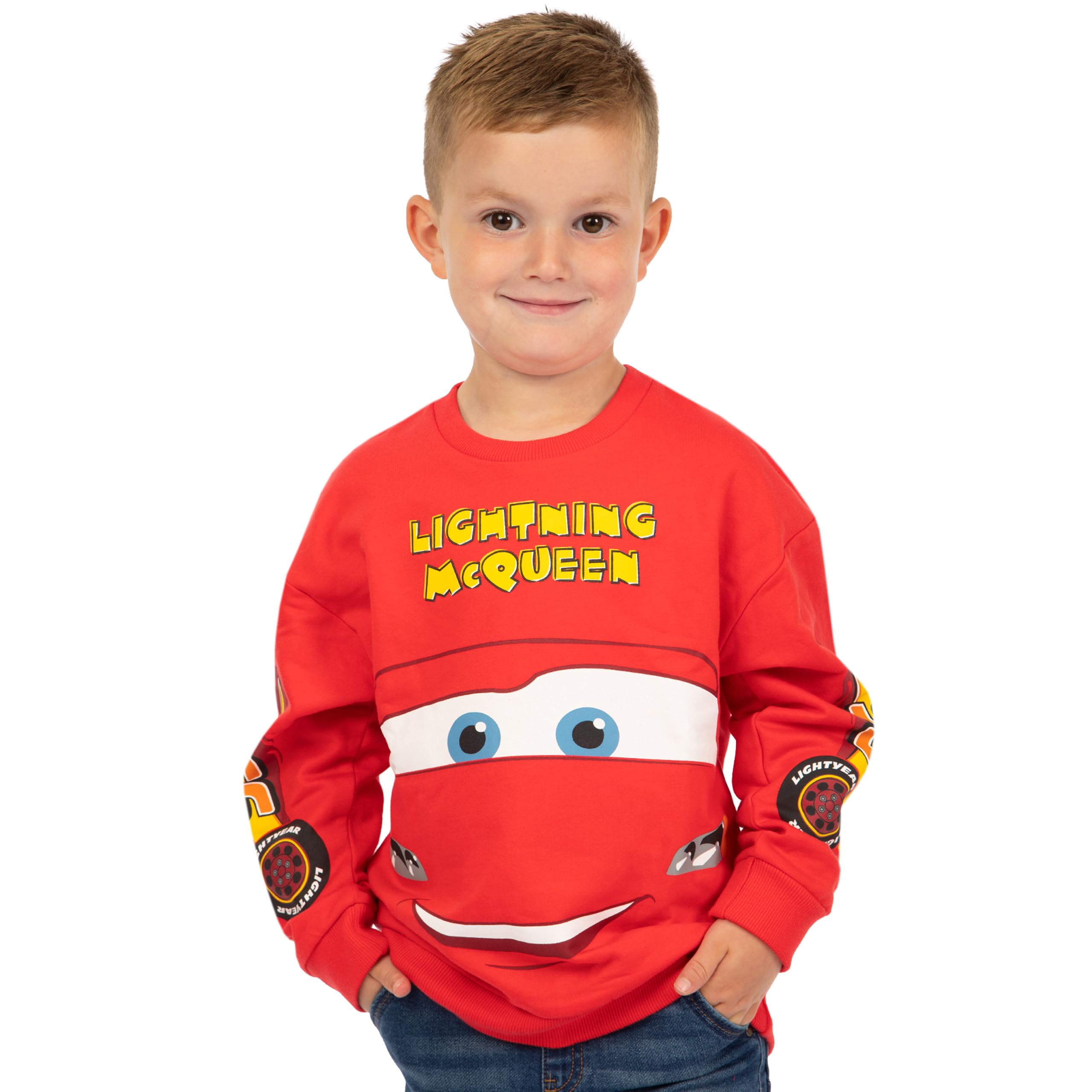 Disney Cars Bluza Chłopców | Sweter Lightning McQueen | Ubrania Lightning McQueen | Bluzy Dla Chłopców