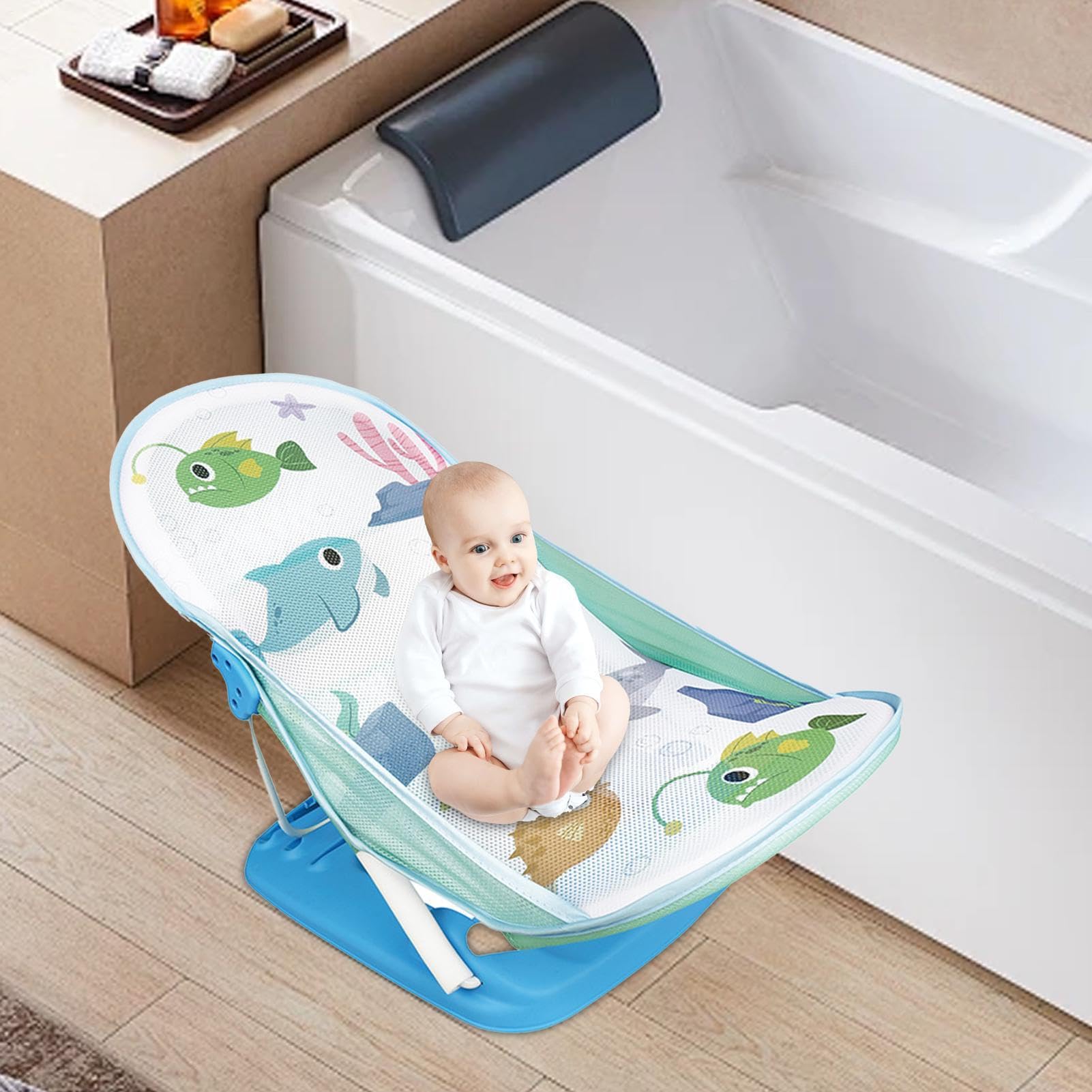 Sedile da bagno pieghevole per bambini, 80 cm, di supporto per vasca da | bagno, sedile da doccia portatile, pieghevole compatto per bambini in bagno