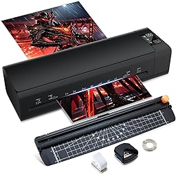 A3 Laminator Machine,13 Inch 9-in-1 Laminating Machine with Laminating Sheets,Thermal Laminator Hot & Cold with Fast Warm Technology for Home,Office or School Supplies(Black)