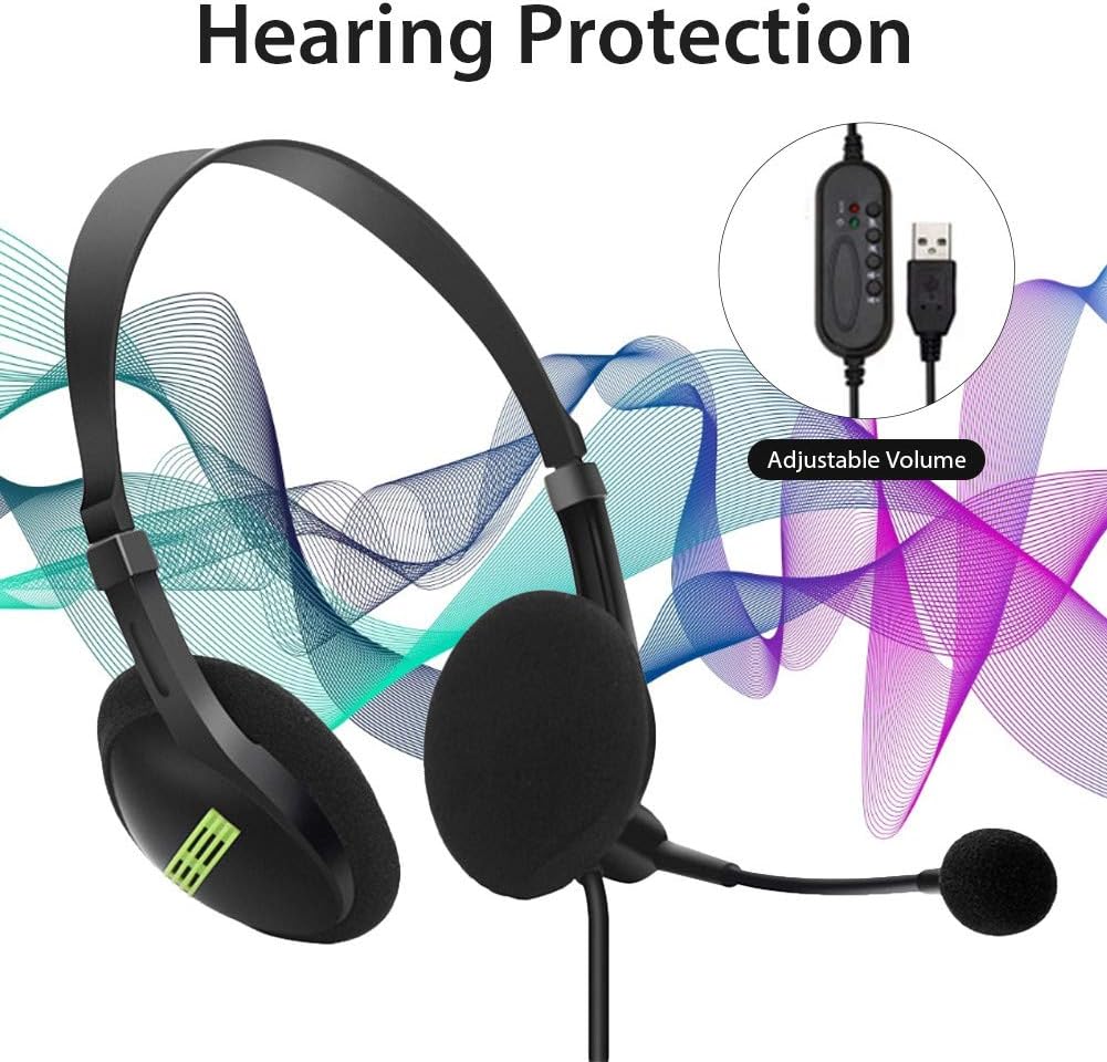 Wired Gaming Headset - Gaming Earphone with Microphone USB Headphone with Mic for Video Game Wired Earbuds image 2