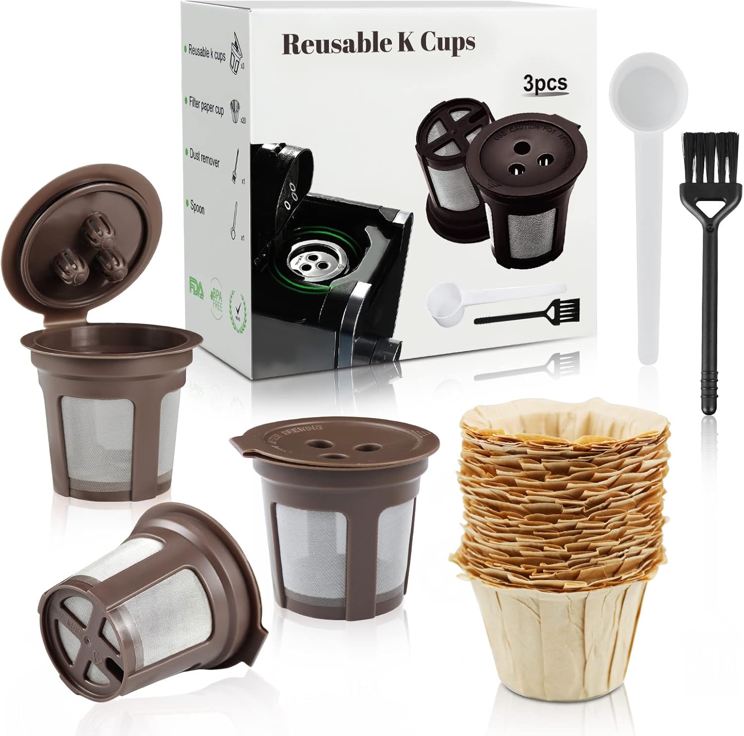 Reusable K Cups, Reusable Coffee Pods for Ninja Dual Brew