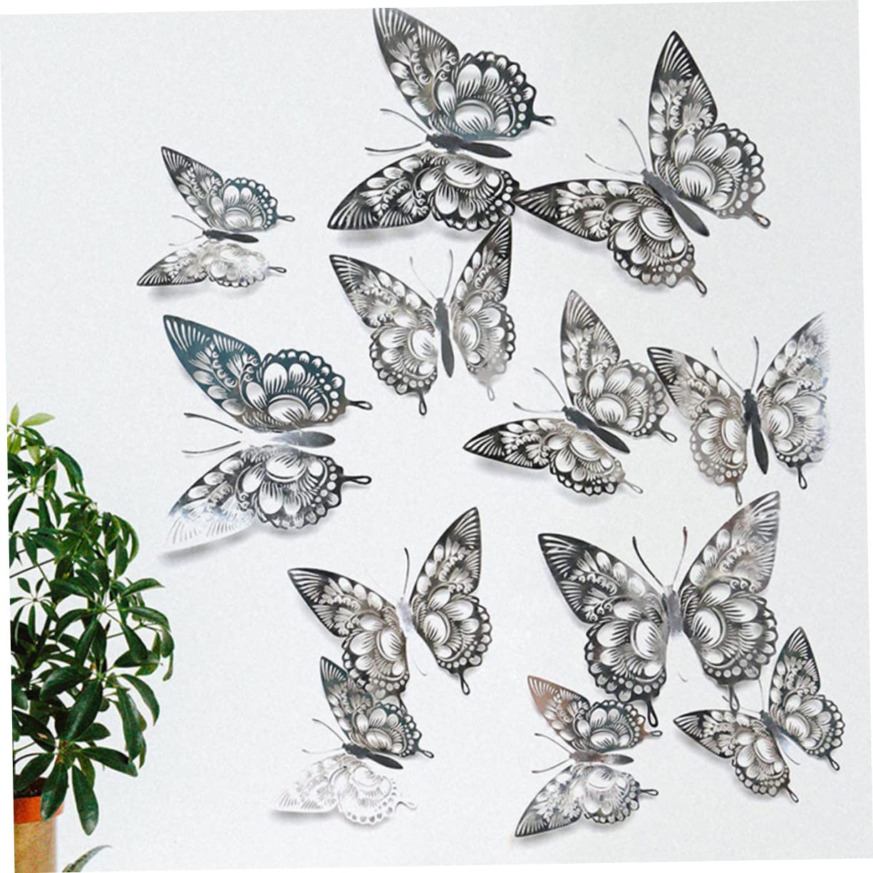 BESTonZON 120stücke Dekorative Schmetterlings Wandaufkleber Wunderschöne Wanddekoration Für Hochzeiten Partys Und Kinderzimmer Lebensechte Schmetterlinge Hochwertigem Material