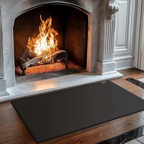 FIREWESS 48x28' Fireproof Fireplace Mat Hearth Area Rug