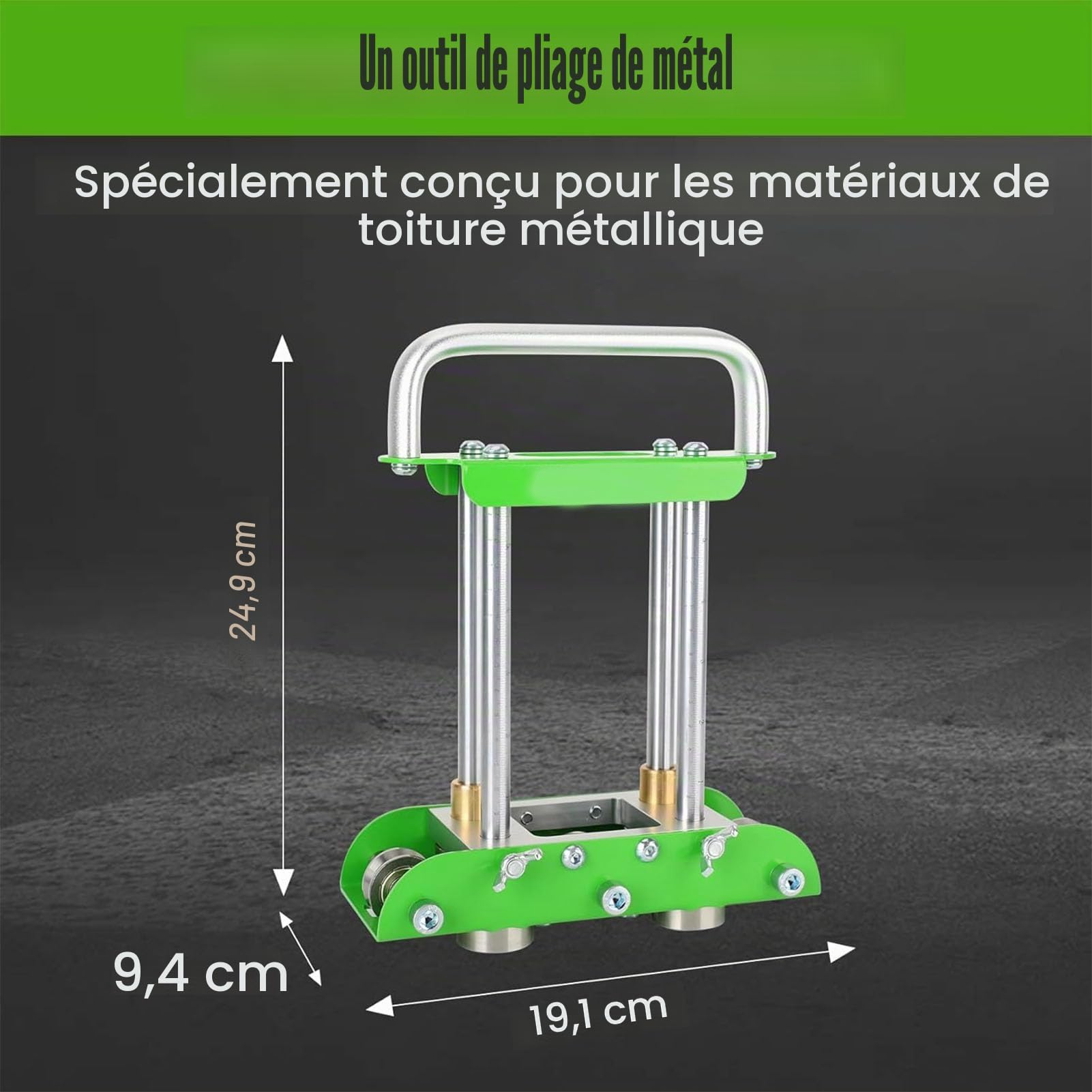 Rouleau de Chant pour Plier des Matériaux de Toiture en Métal à un Angle de 0 à 90 °, Outil de Pliage de Métal, Frein de Cintreuse à Rouleaux de Tôle avec Cisailles de 8 Pouces,