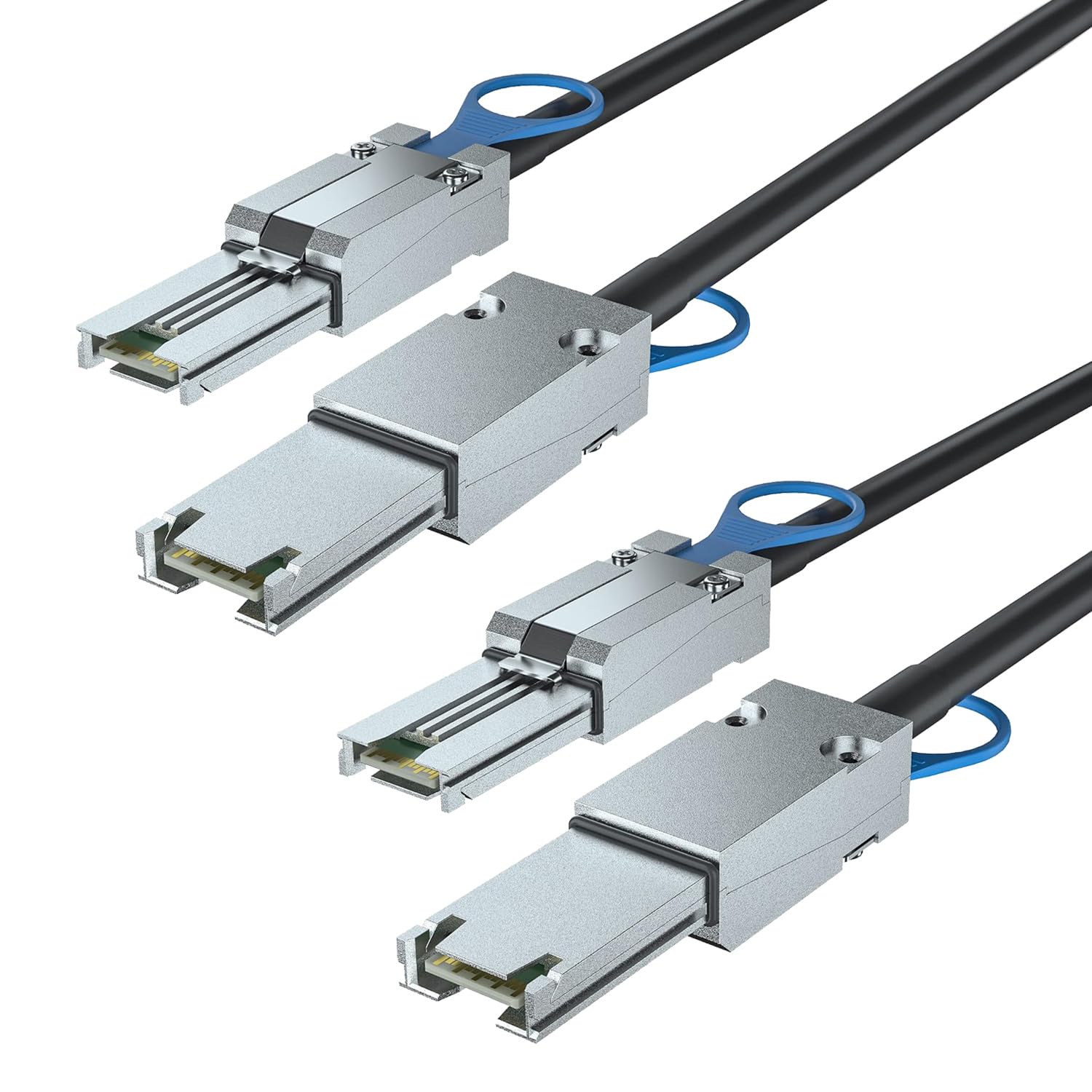 10Gtek SFF-8088 to SFF-8088 External Mini SAS HD Cable, 3G/6Gbps SAS2.0 26Pin Hybrid Cable Attached SCSI for Raid, DAS, and Servers, 100-Ohm, 1-m(