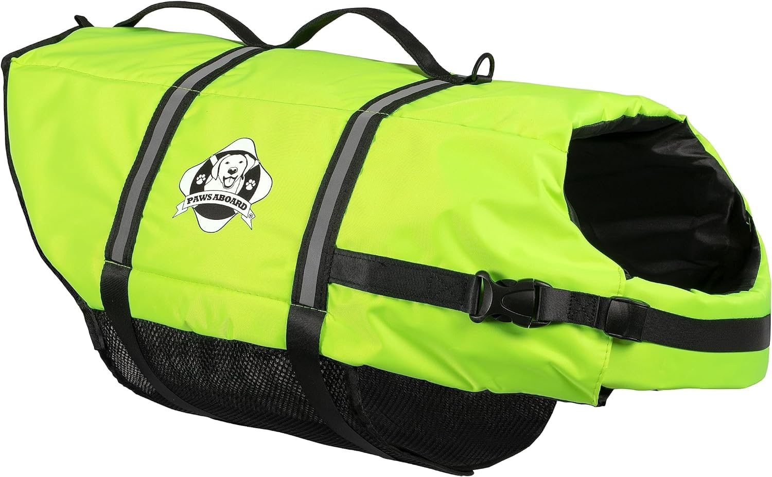 Paws Abroad Dog Life Jacket - Keep Your Canine Safe with a Neoprene Life Vest for Swimming and Boating - Available in Different Sizes, Color and Design to Choose - Neon Yellow - Large