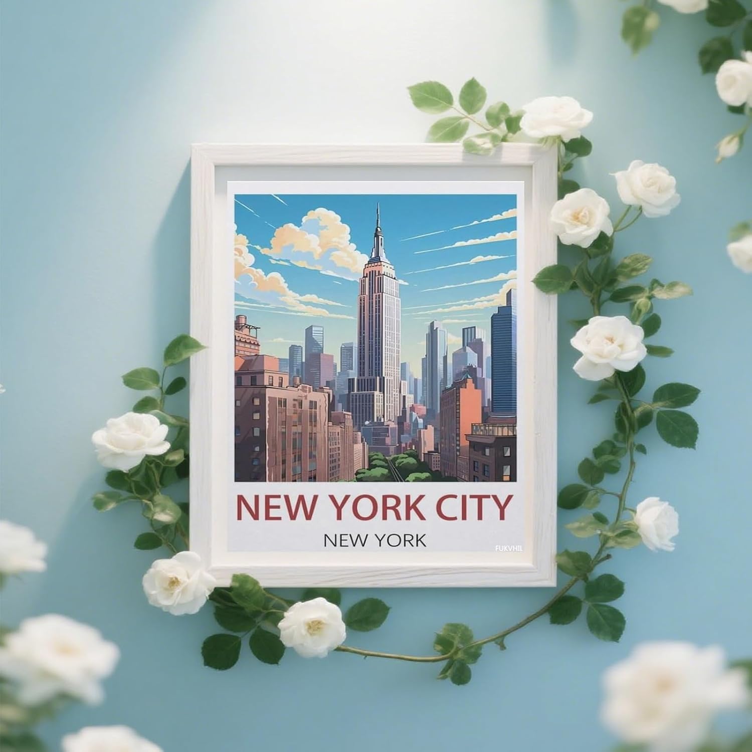 FUKVHIL Paint by Numbers, New York City New York, Oil Painting by Numbers Kits for Beginners (40x50cm) image 3