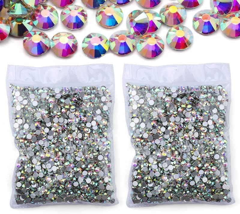 Flat Back Gems Round Crystal Rhinestones for Crafts Nail Face Art Sewing Fabric Clothes Shoes Bags DIY Decoration