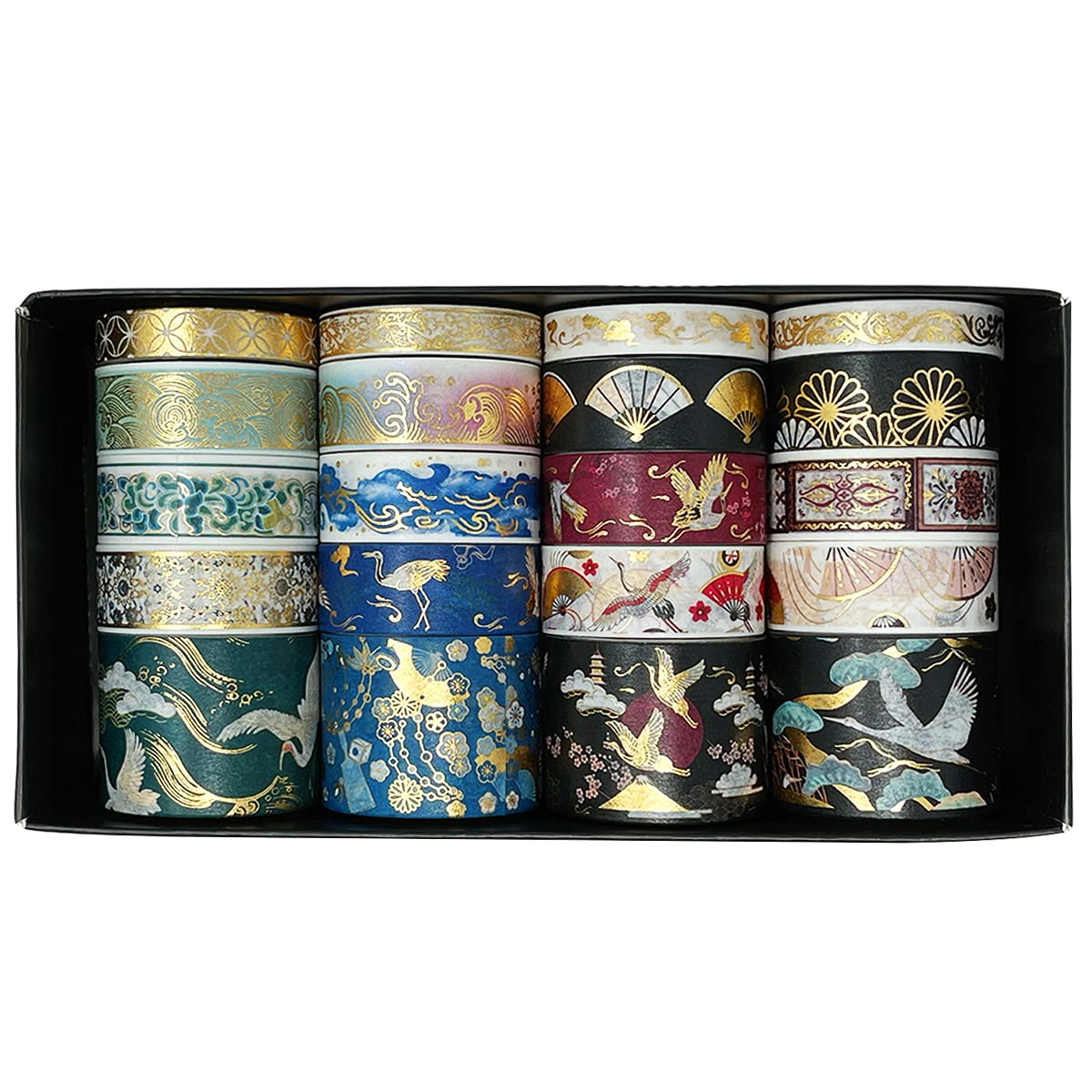 Cinta adhesiva Washi de grúas festivas para scrapbooking y manualidades