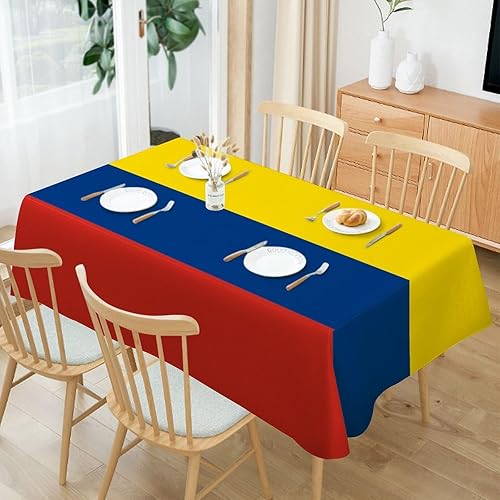 Miniatura 6 de Mantel rectangular lavable con bandera de Colombia, para catering, reunión, cena, boda, vacaciones, familia, reunión, decoración al aire libre,