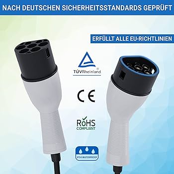 TPFNet Typ 2 Spiral Kabel E-Auto 11kW Ladekabel 16A Autoladekabel