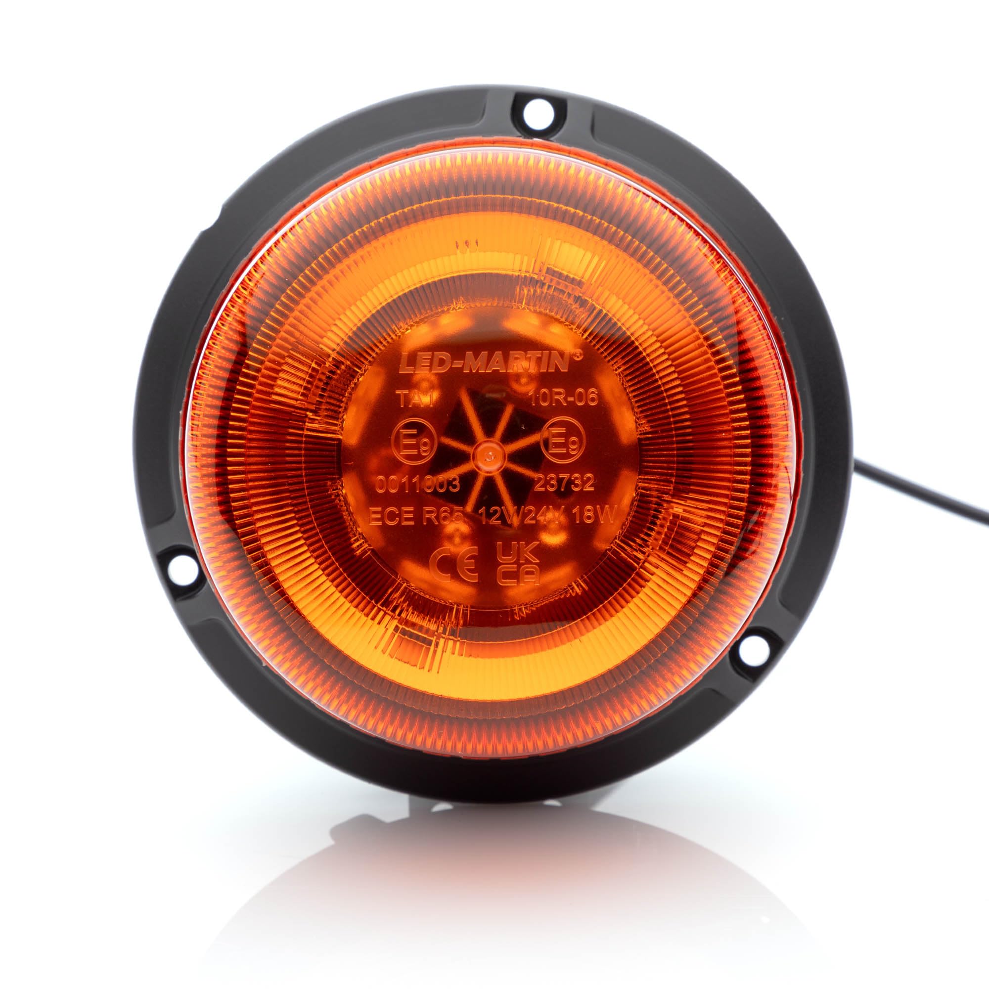 LED-MARTIN® Rundumleuchte - XR20 ECO - 12V/24V - Orange - Gelb - Magnetfuß - 3,5m Kabel - ECE-R65 - kompakte Bauform