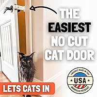 Vista 2 de Door Buddy Soporte de puerta para gatos – Soporte de pestillo de puerta de gato más fácil para mantener la puerta interior abierta para mascotas