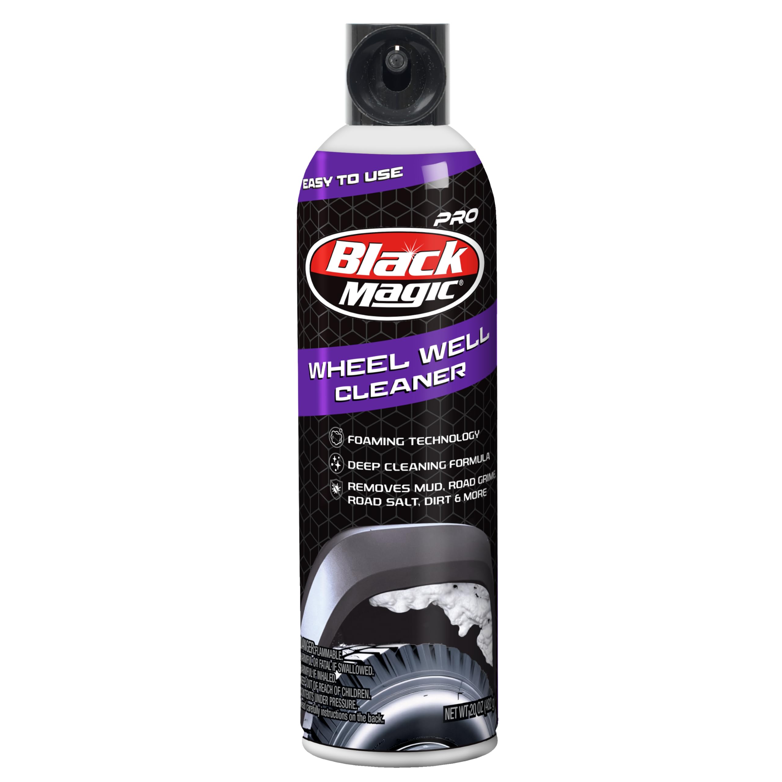 Black Magic 120257 Wheel Well Cleaner, High Foaming Deep Cleaning Formula to Remove Mud, Grime, Road Salt Buildup &amp; More
