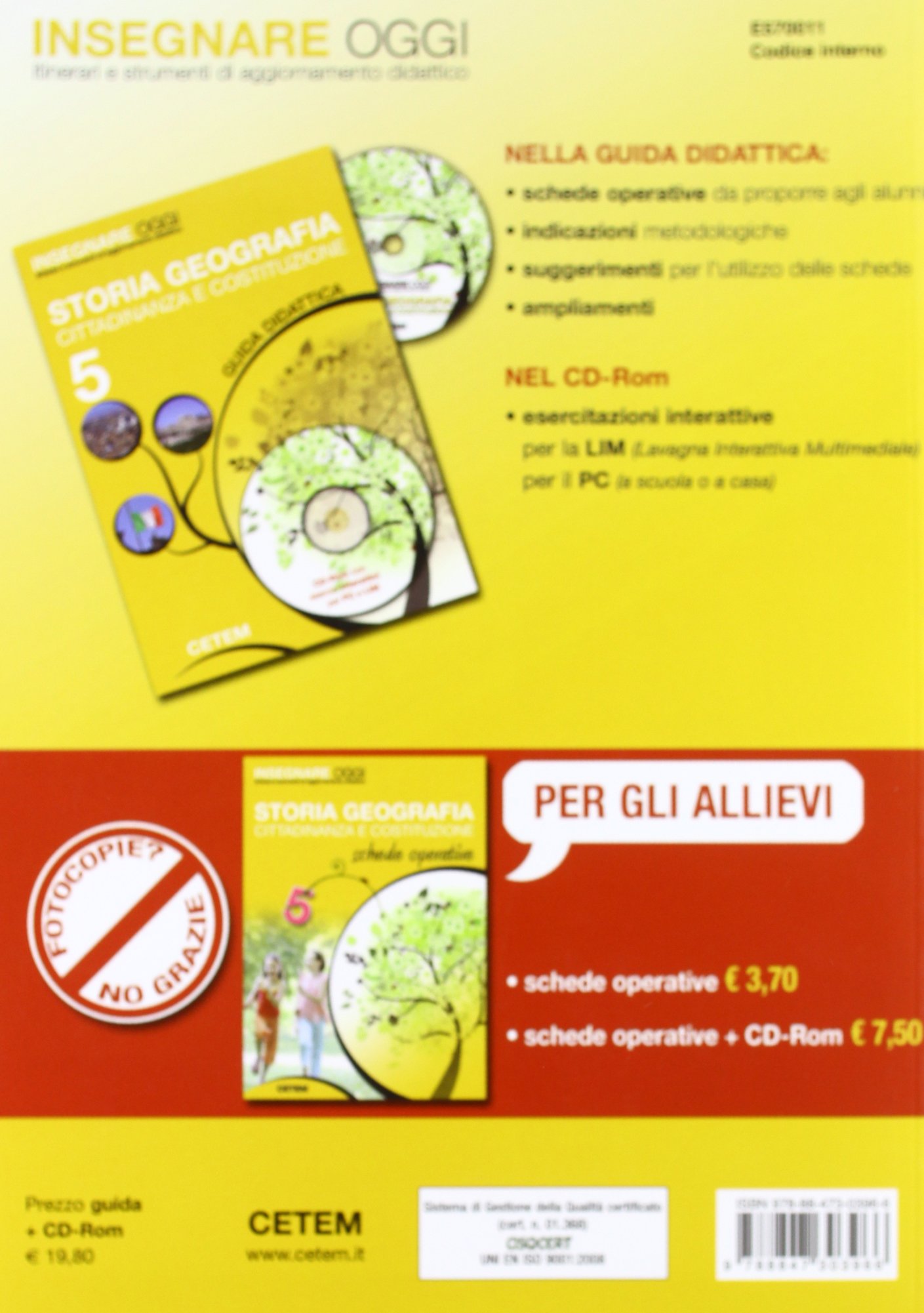 Insegnare oggi. Storia geografia cittadinanza e Costituzione. Guida didattica. Per la 5ª classe elementare. Con CD-ROM
