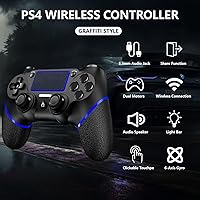 Vista 2 de Upgraded Wireless Controller for Ps4 Gamepad Compatible with Ps4/Pro/Slim/Windows PC,Joystick for PS4 with Touchpad/Stereo Headphone Jack/Six-axis