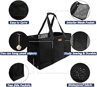 Vista 8 de MHOMER Bolsas de comestibles reutilizables, extra impermeables, grandes, con asas de transporte, bolsas de compras plegables para almacenamiento