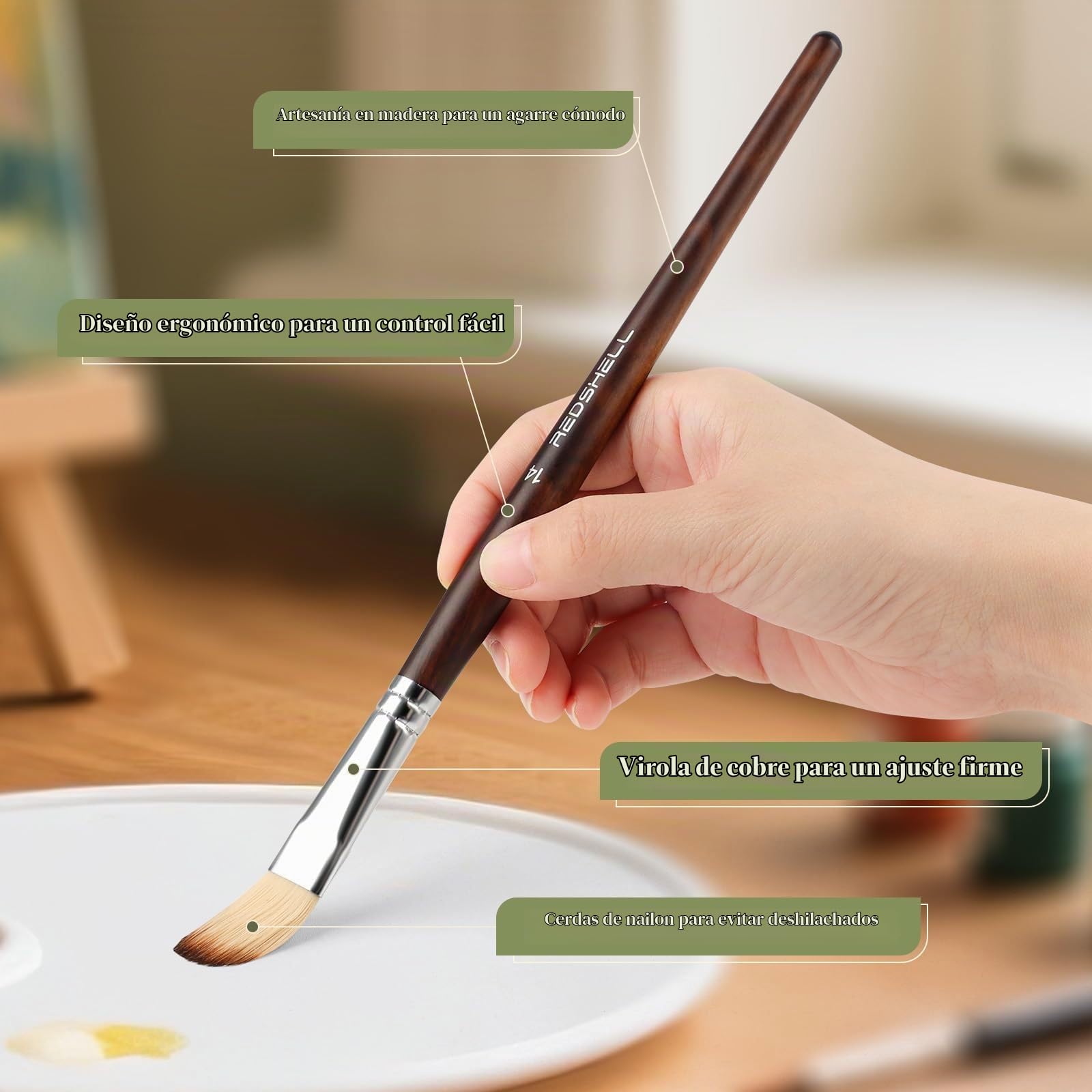 26 Piezas Juego de Pinceles para Pintar, Pinceles Pintura Acrilica con Estuche Soporte, Pinceles Profesionales para Acuarela, Óleo y Manualidades, Kit de Pincel Abanico y Espátula para Artistas