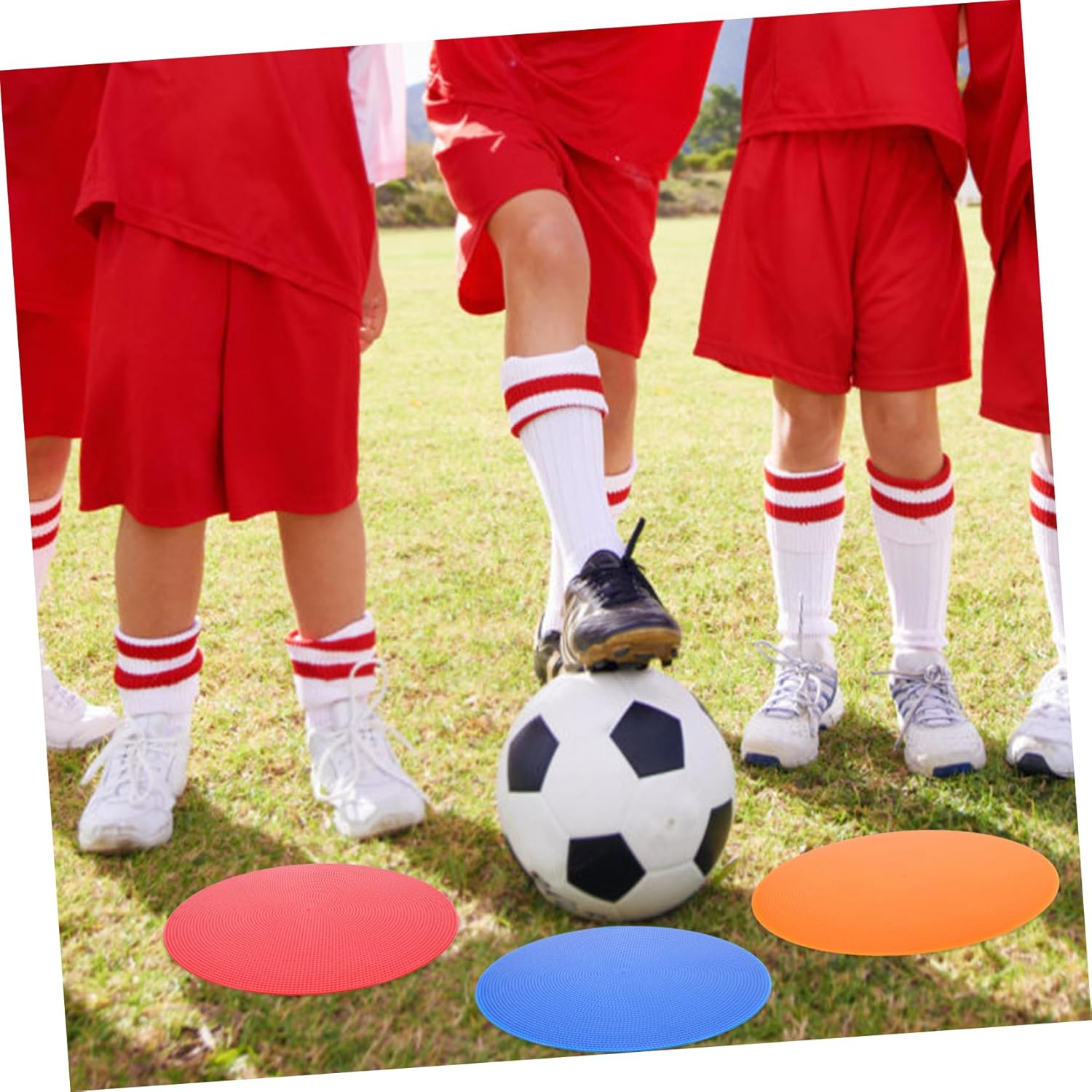 12pcs Soccer Training Markers Football Sign Discs for Agility Drills Brightly Colored Ground Markers for Sports Practice and Training Sessions