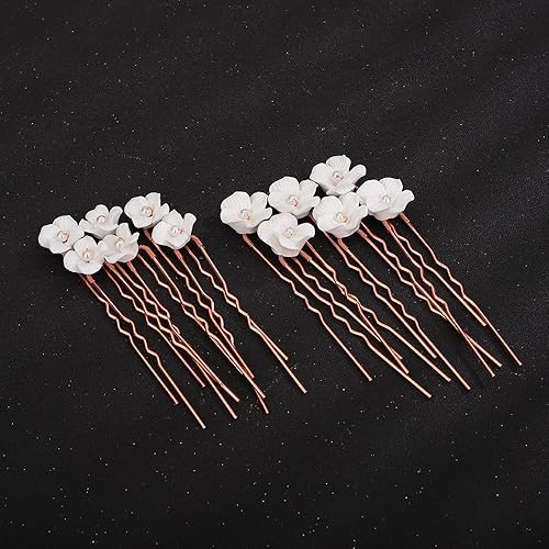 Miniatura 3 de Teyglen Pinzas para el pelo de novia de boda, pinzas decorativas para el cabello, accesorios de joyería para el cabello, hechos a mano, piezas de