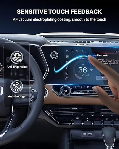 Vista 150 de 1 protector de pantalla de cristal templado brillante de 13.4 pulgadas para Silverado & Sierra 2500HD 3500HD 2022~2026 (sin botones en la pantalla)