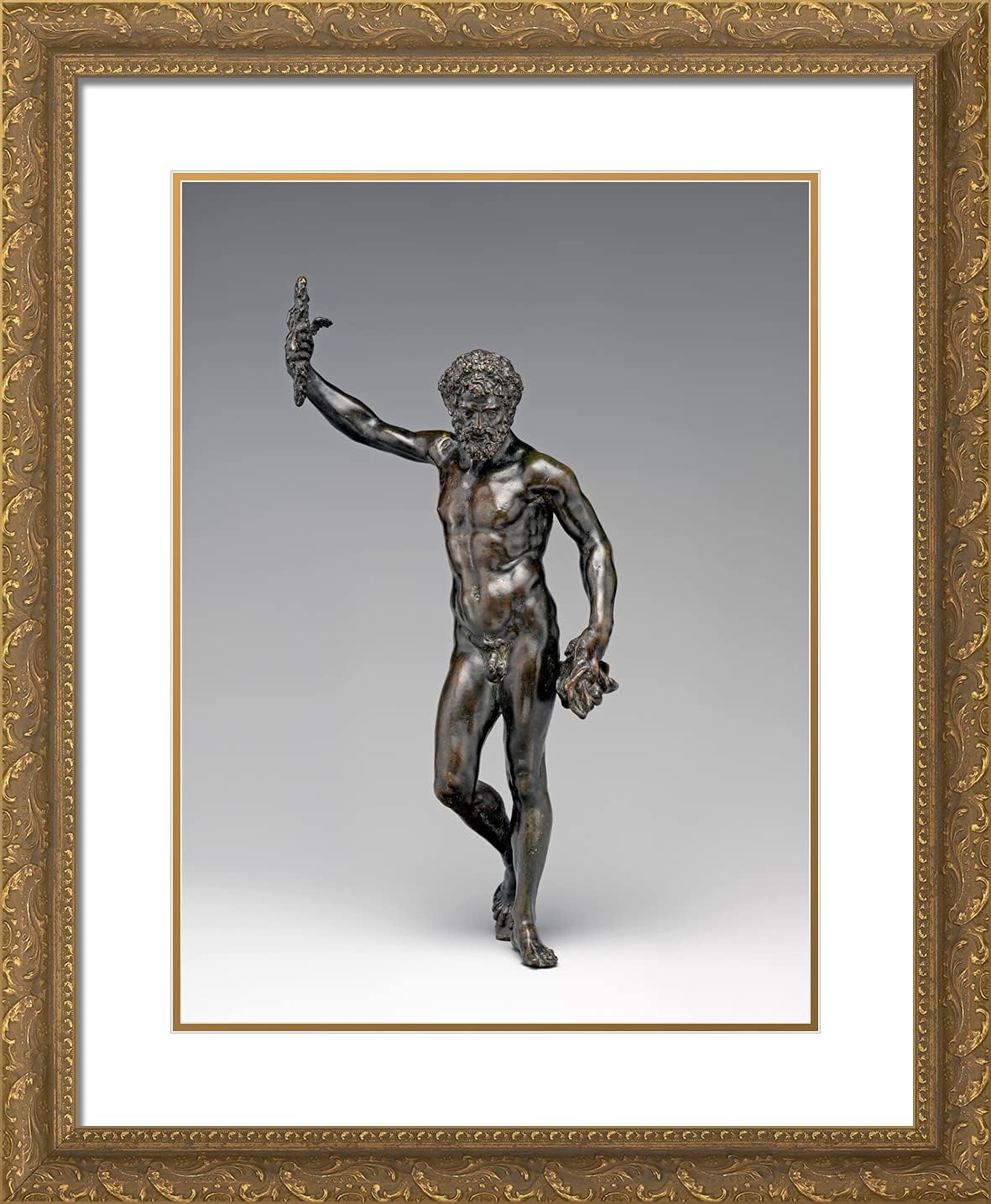 ArtDirect Cellini, Benvenuto 20x24 Black Ornate Framed Art Print with Double Matting Titled: Jupiter