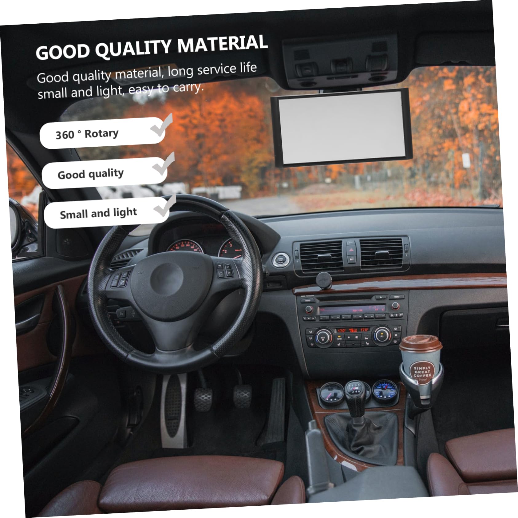 Yardwe 6 Pièces Rétroviseur Intérieur Observation Arrière pour Siège Miroir de pour Siège Arrière Voiture Installation Facile Matériau Durable Sécurité Renforcée
