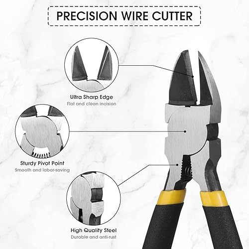 Miniatura 4 de Cortadores de alambre para amarrar cables, 2 piezas de 6 pulgadas para ataduras de cables, cortadores de alambre floral para flores artificiales,