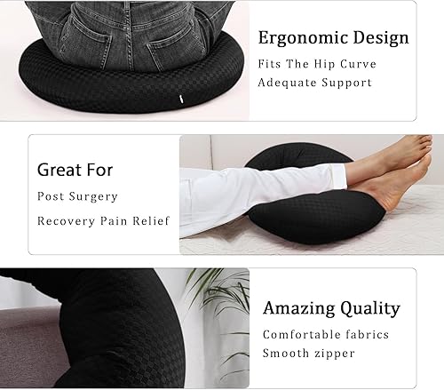 Miniatura 10 de ongfuwu BBL - Almohada después de cirugía para el trasero al dormir, almohada brasileña de recuperación de glúteos poscirugía para sentarse, dormir,