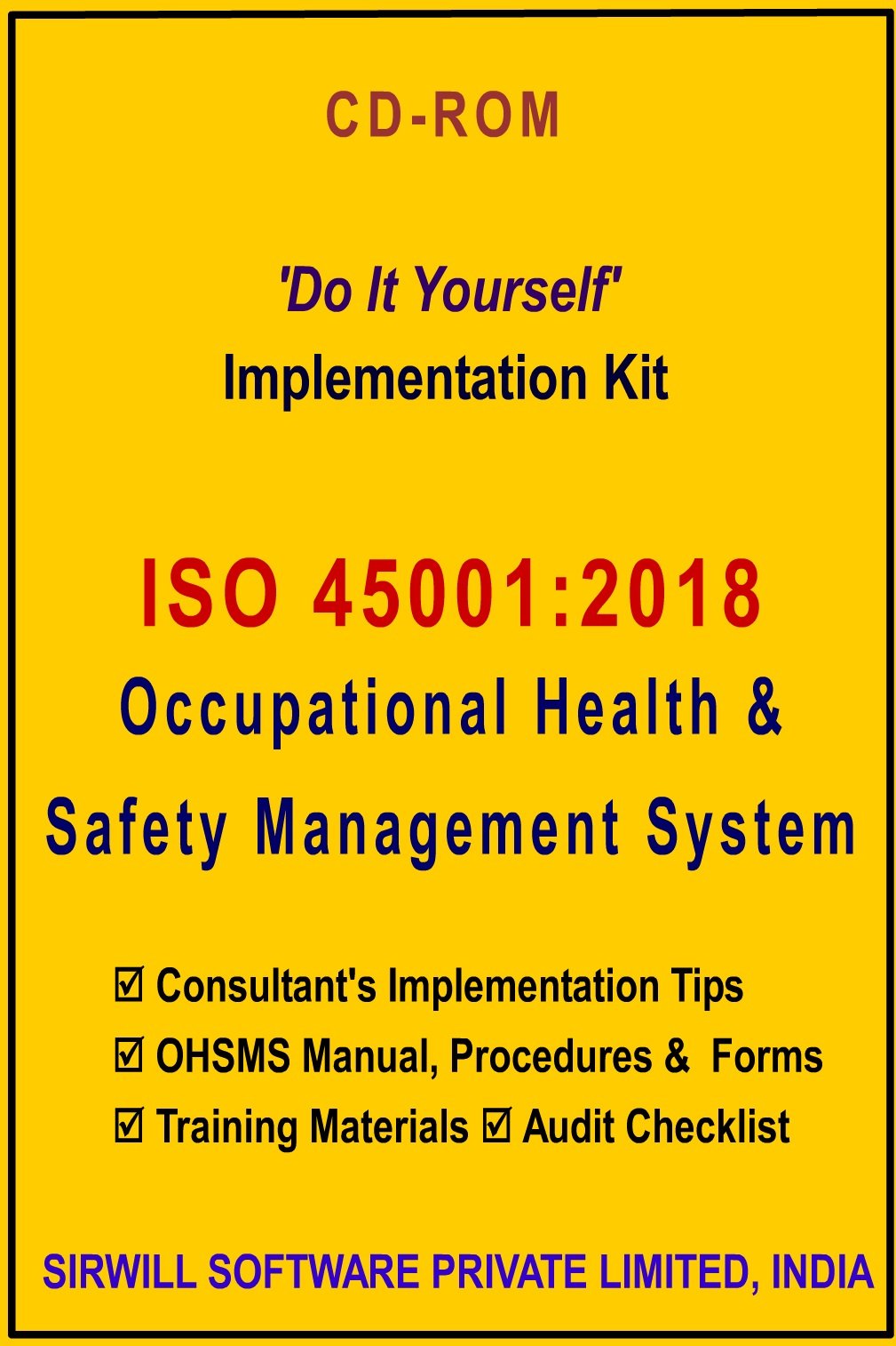 ISO 45001 : 2018 OHSMS Documentation Templates, Training Slides, Audit Checklist, etc. (B01M23162V) Amazon Price History, Amazon Price Tracker