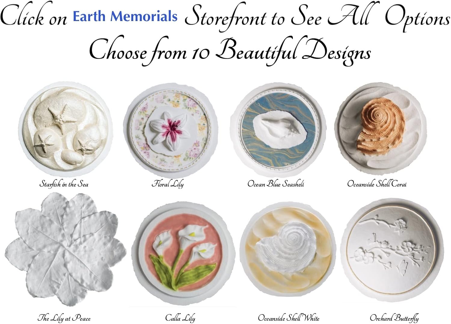 Earth Memorials The Favorite Place Biodegradable Urn for Human Ashes, Small Starfish Urn Box with Silver Coral - Image 5