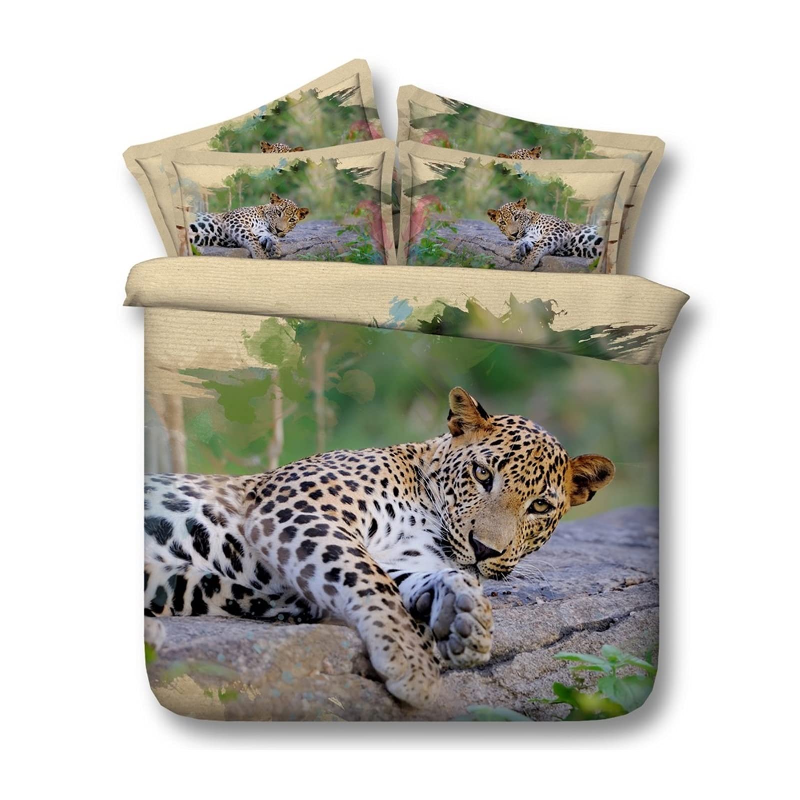 Housse de couette léopard aquarelle pour transformer l'ambiance de votre chambre
