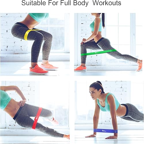 Miniatura 5 de Resistance Bands Set, Himaly Exercise Bands Strength Training Fitness Bands Workout Elastic Bands with Legs Ankle Straps, Door Anchor, Handles &