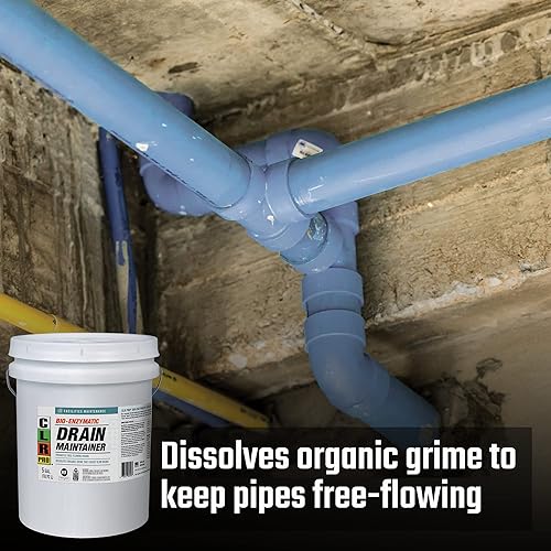 Miniatura 14 de CLR PRO - Mantenedor de drenaje comercial y tratamiento de trampa de grasa, mantenimiento preventivo, fórmula de enzima biológica, reduce el olor